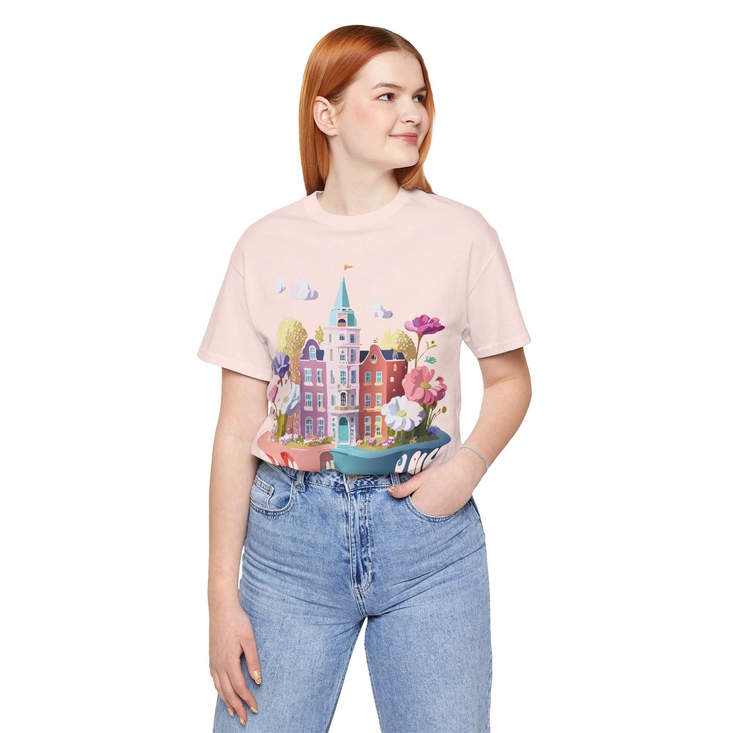 Natural Cotton Tee Shirt - Beautiful Places Collection - Amsterdam Printify