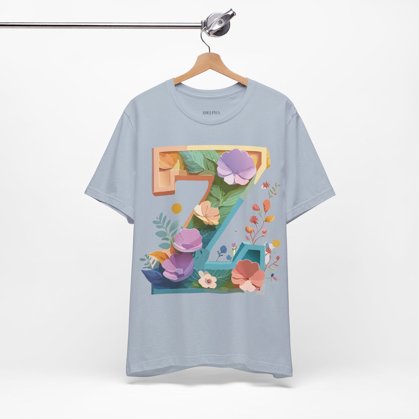Natural Cotton Tee Shirt - Letters Collection - Z Printify