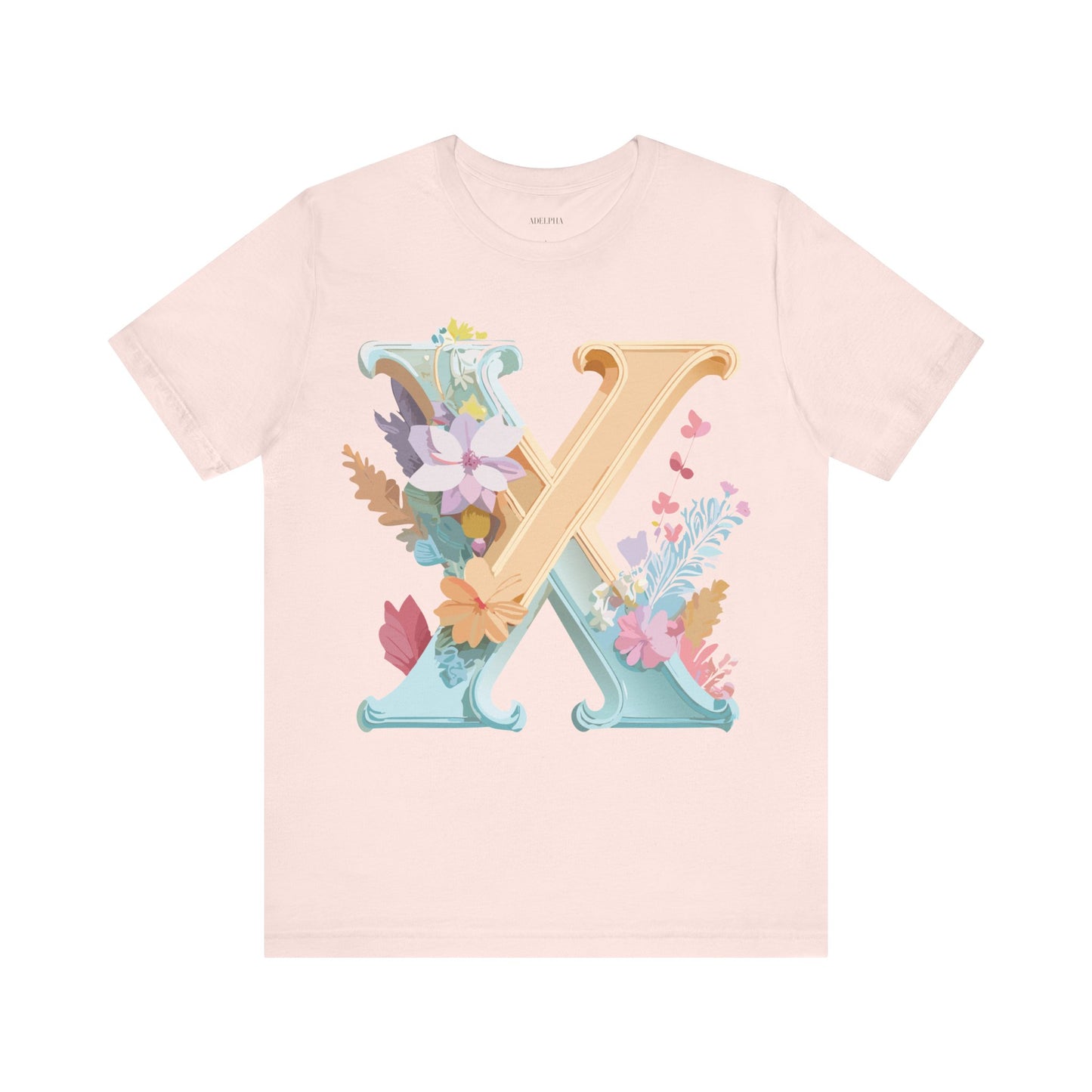 Natural Cotton Tee Shirt - Letters Collection - X Printify