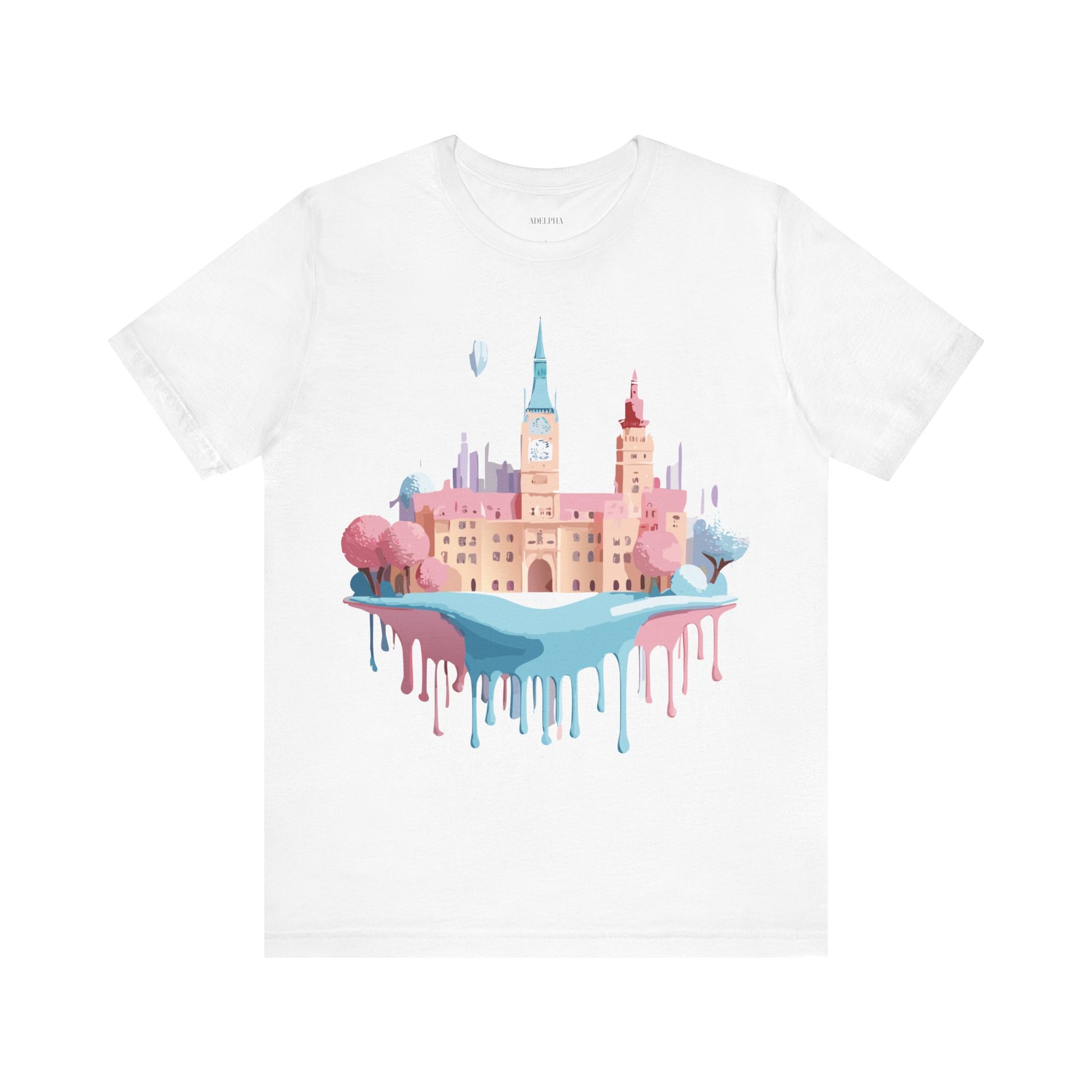Natural Cotton Tee Shirt - Beautiful Places Collection - Prague Printify