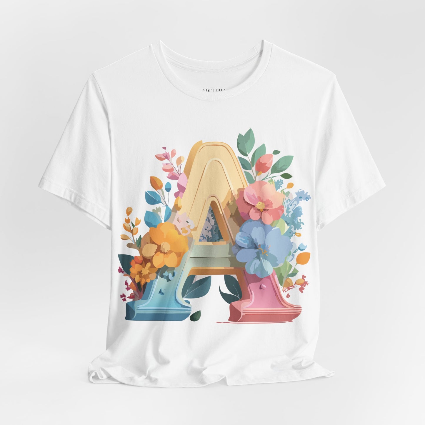 Natural Cotton Tee Shirt - Letters Collection - A Printify