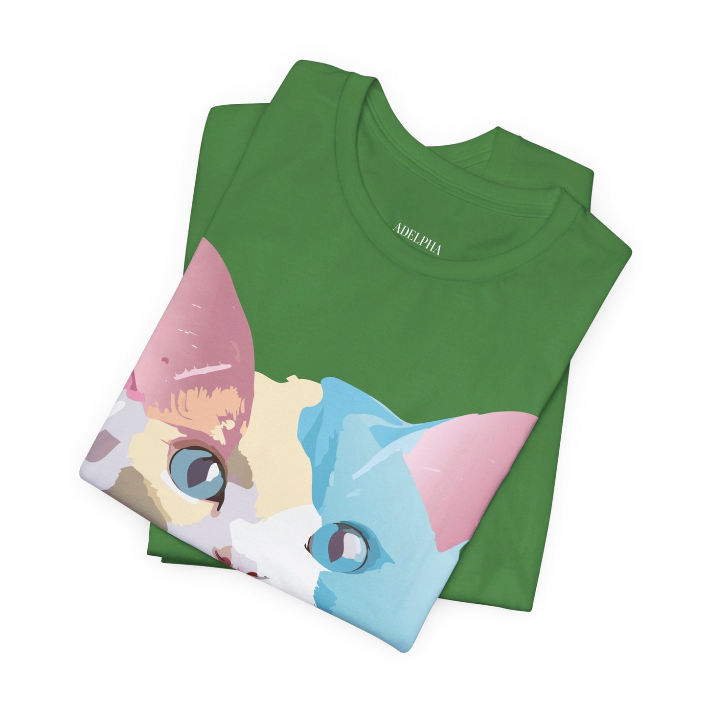 Natural Cotton Tee Shirt with Cat Printify