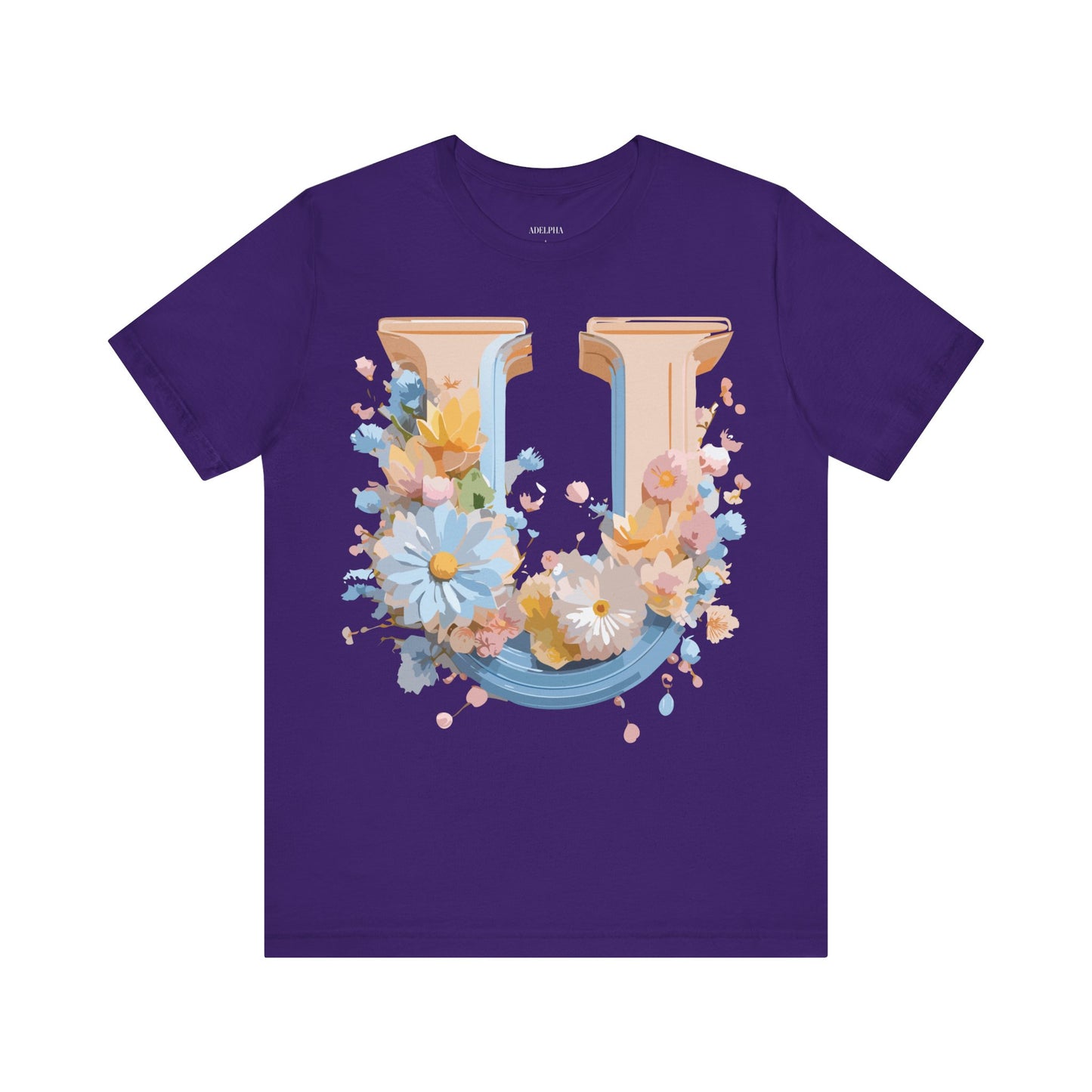 Natural Cotton Tee Shirt - Letters Collection - U Printify