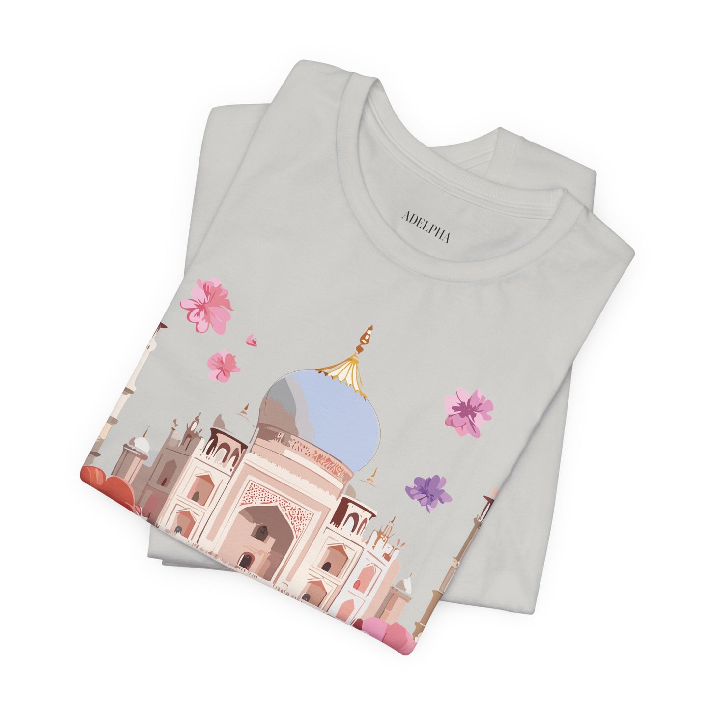 Natural Cotton Tee Shirt - Taj Mahal, India Printify