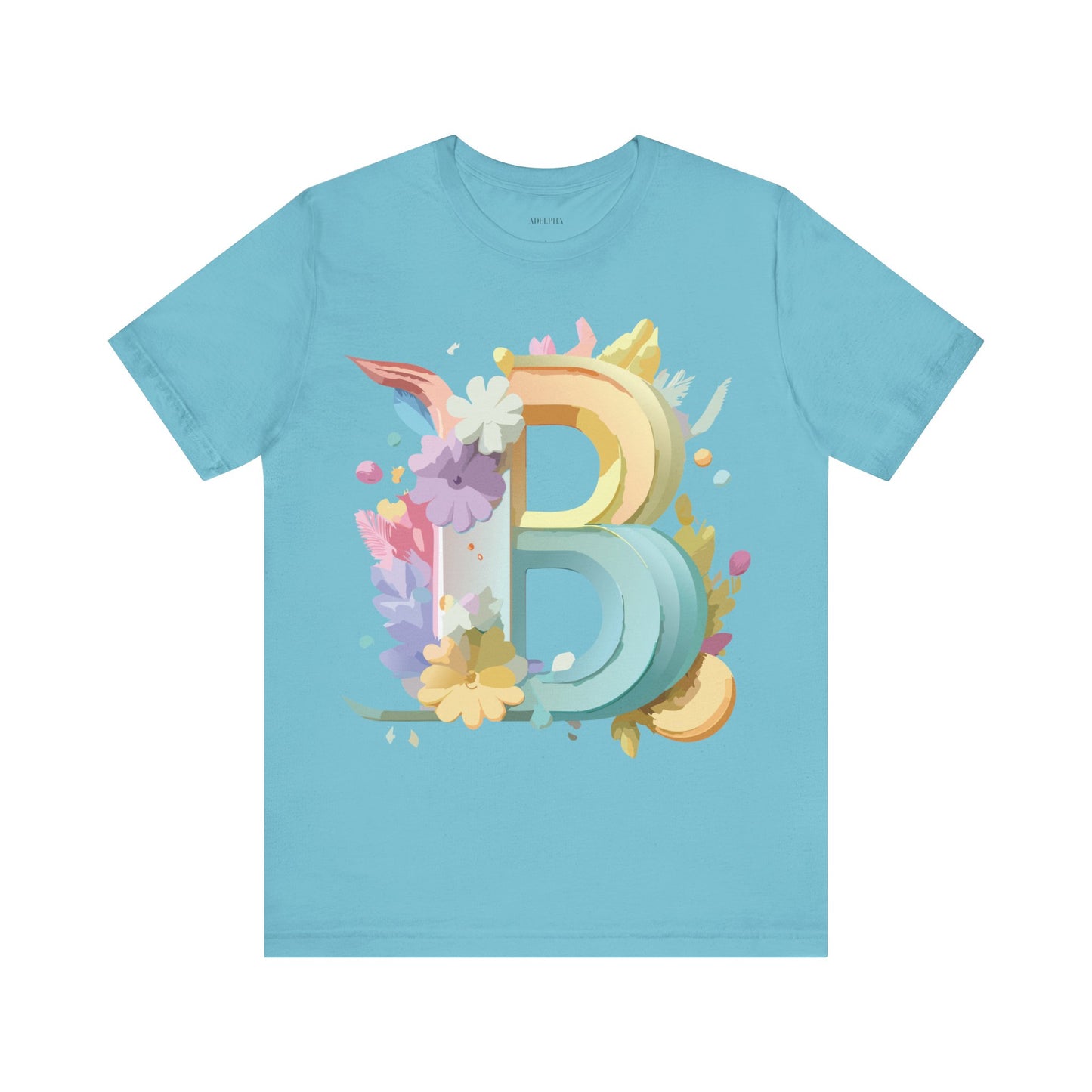 Natural Cotton Tee Shirt - Letters Collection - B Printify