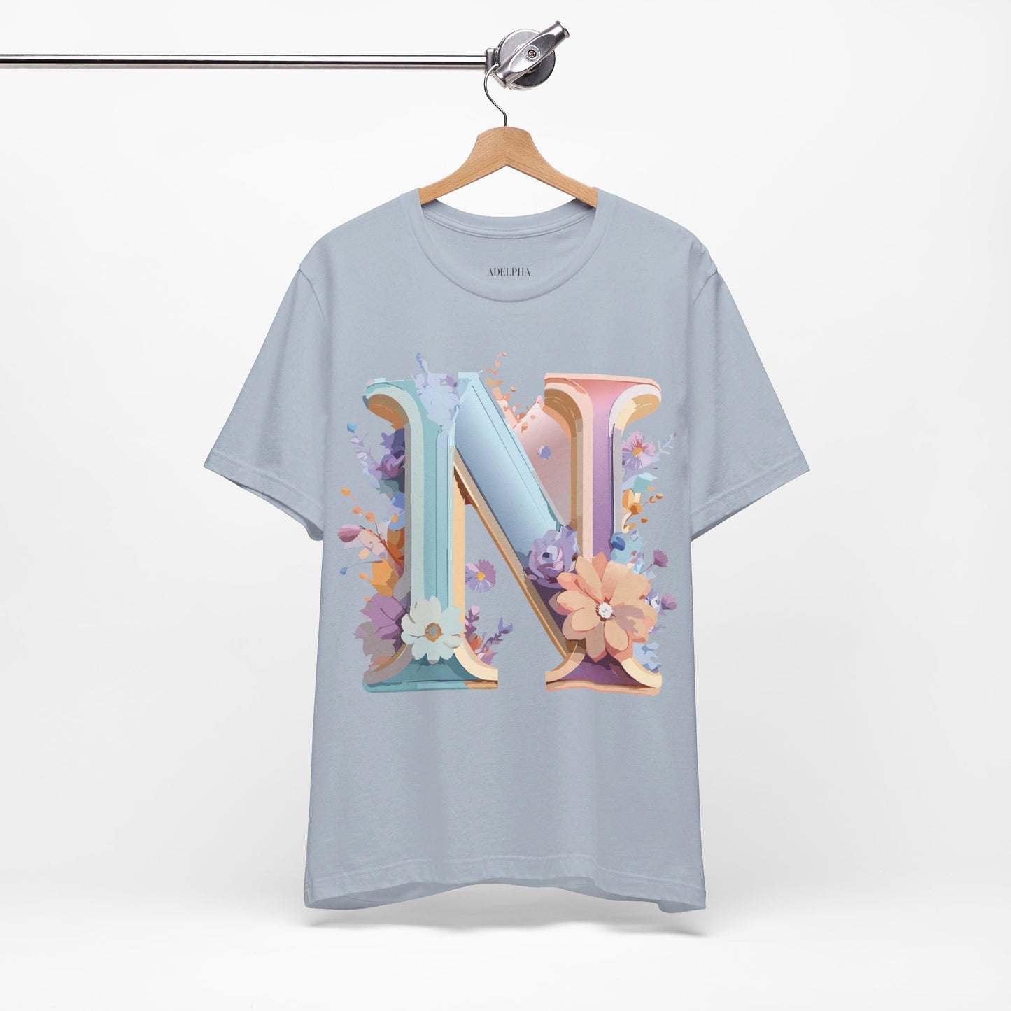 Natural Cotton Tee Shirt - Letters Collection - N Printify