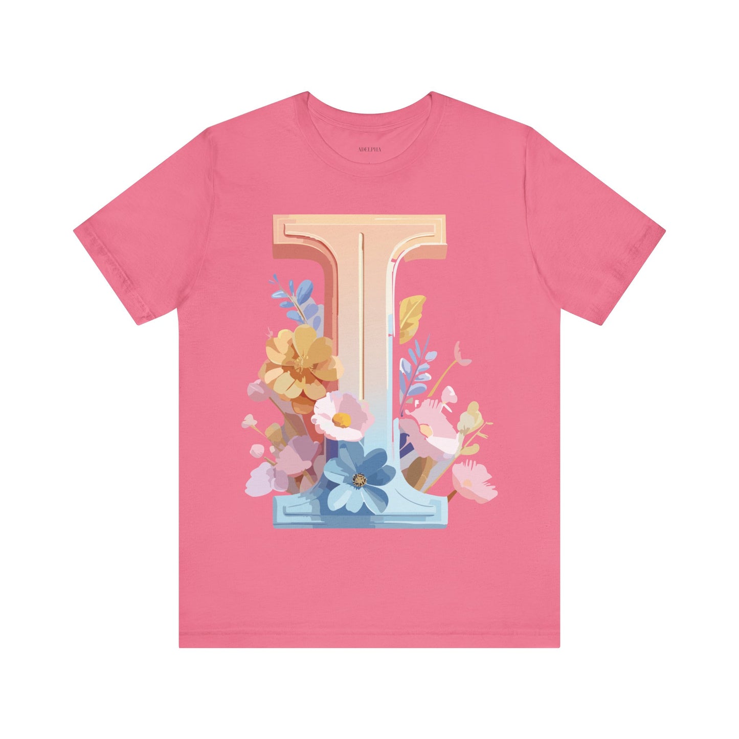 Natural Cotton Tee Shirt - Letters Collection - I Printify