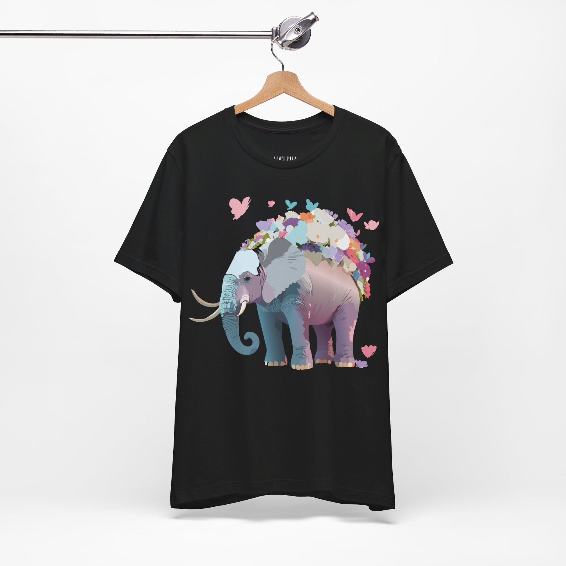 Natural Cotton Tee Shirt with Elephant Printify