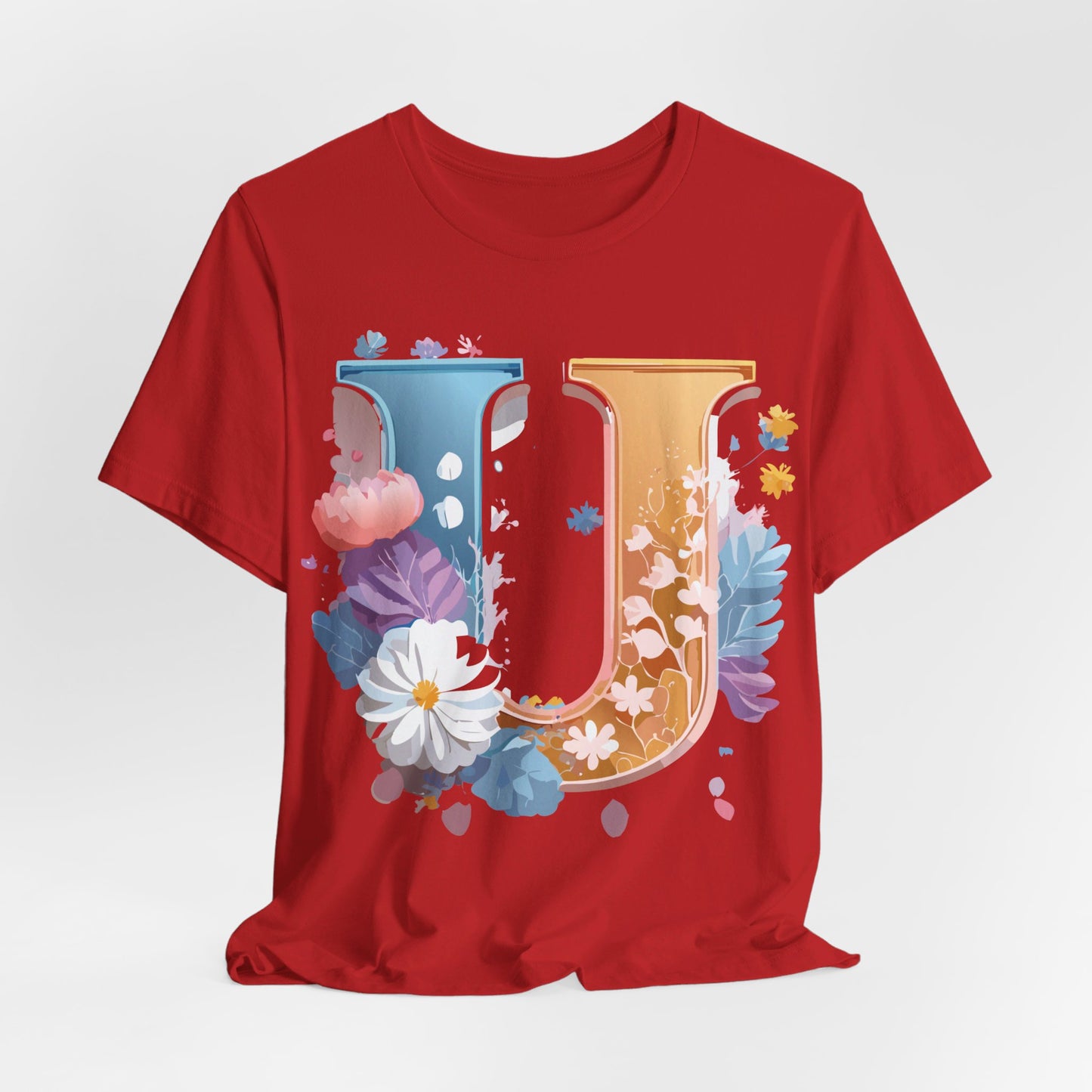 Natural Cotton Tee Shirt - Letters Collection - U Printify