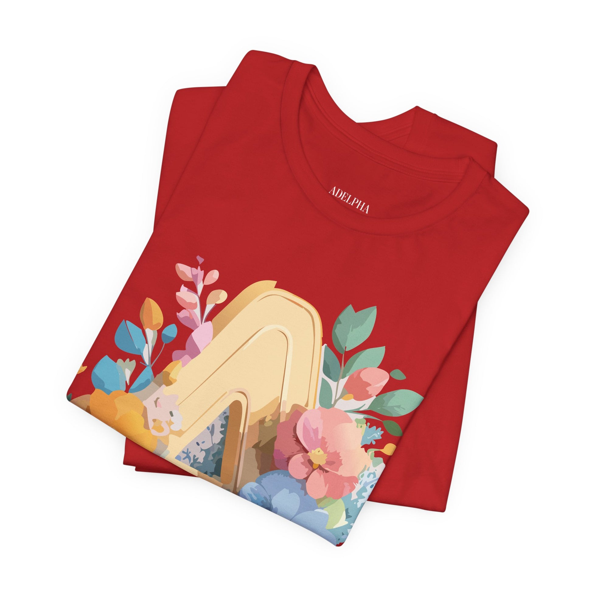 Natural Cotton Tee Shirt - Letters Collection - A Printify