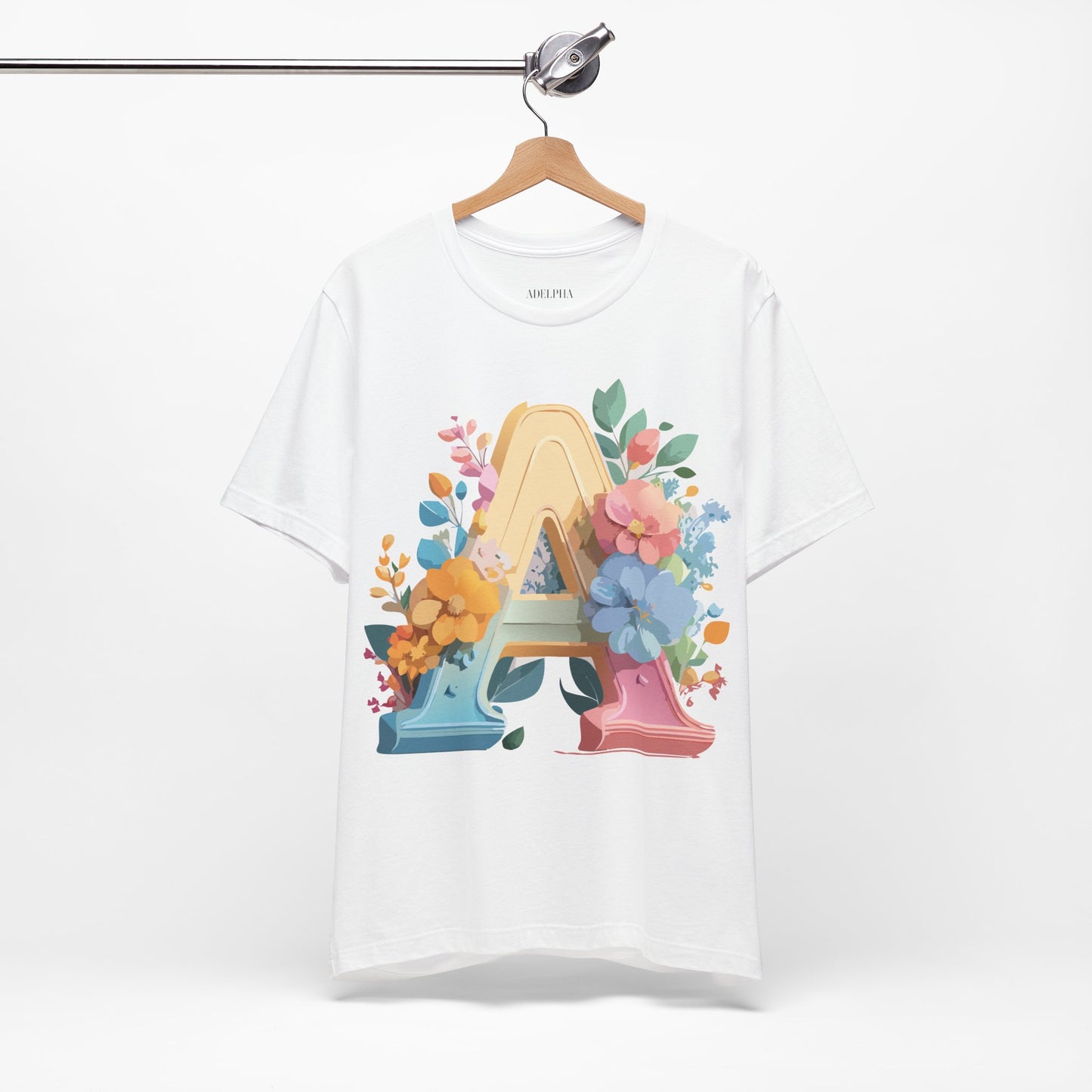 Natural Cotton Tee Shirt - Letters Collection - A Printify