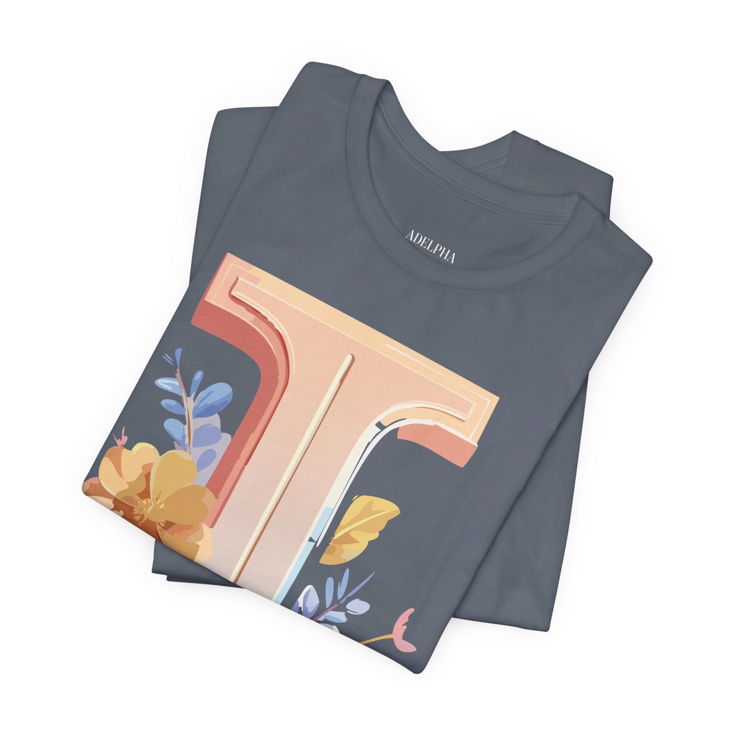 Natural Cotton Tee Shirt - Letters Collection - I Printify