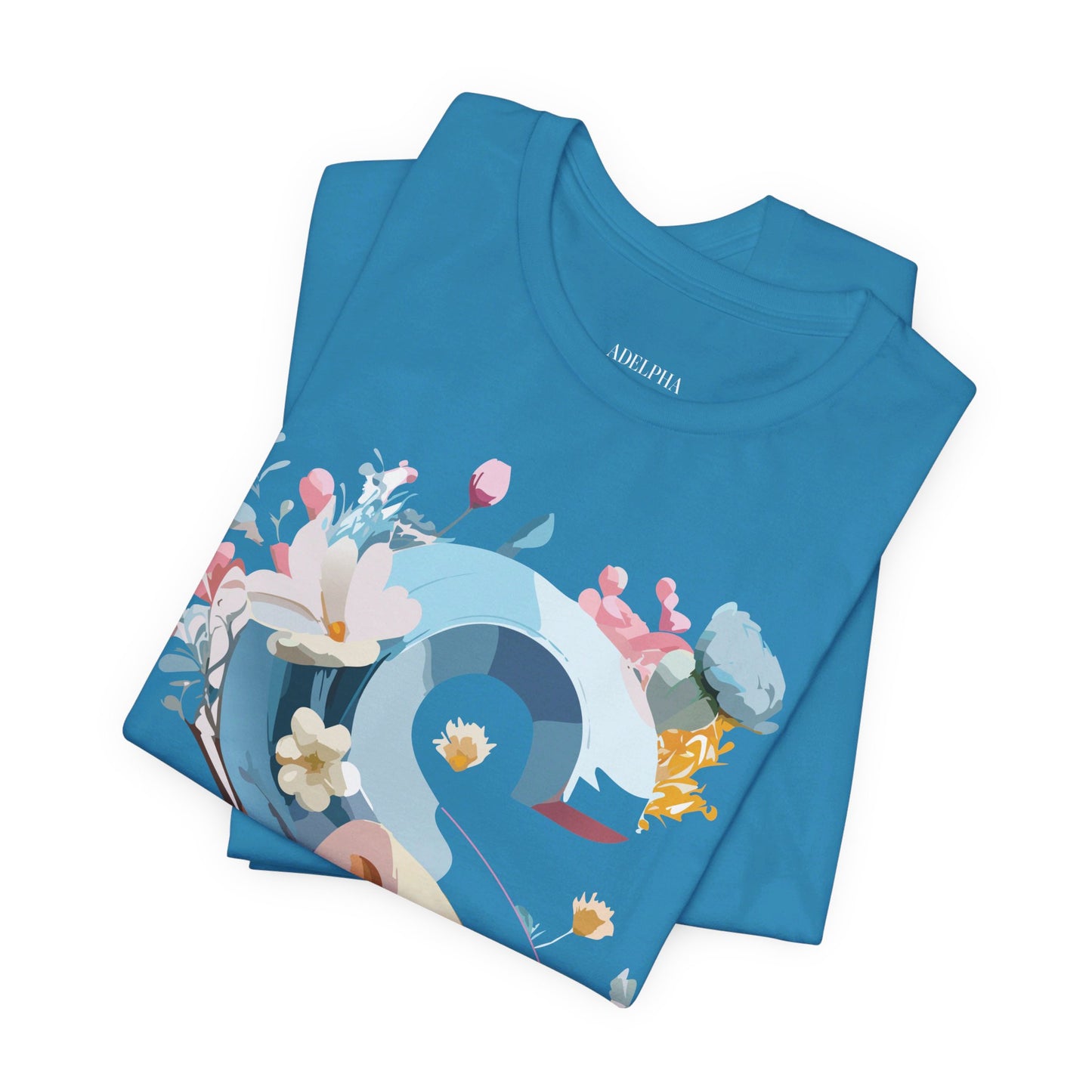 Natural Cotton Tee Shirt - Letters Collection - S Printify