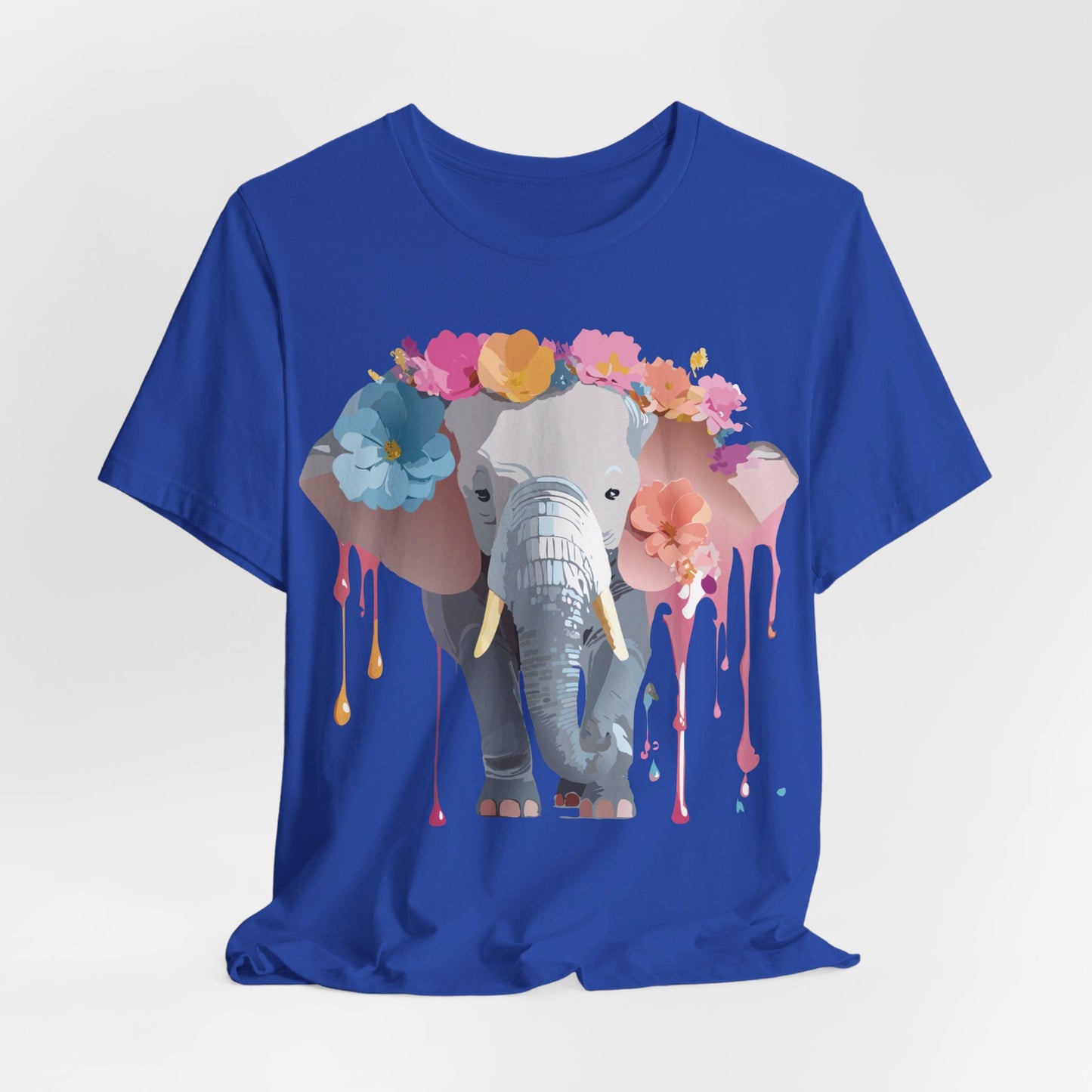 Natural Cotton Tee Shirt with Elephant Printify
