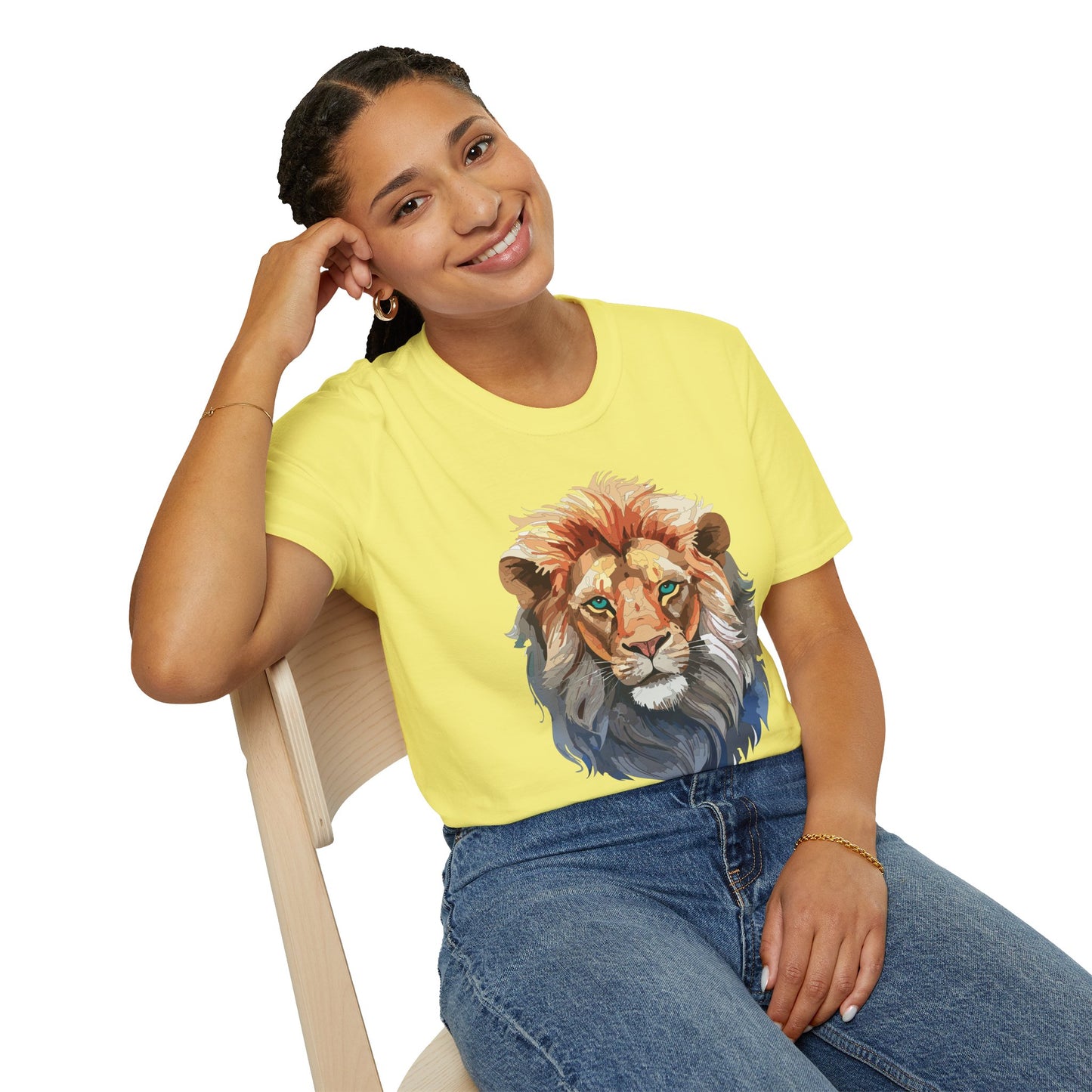 Lion Shirt, Shirt with Lion, Floral Lion Tee, Shirt with Animals