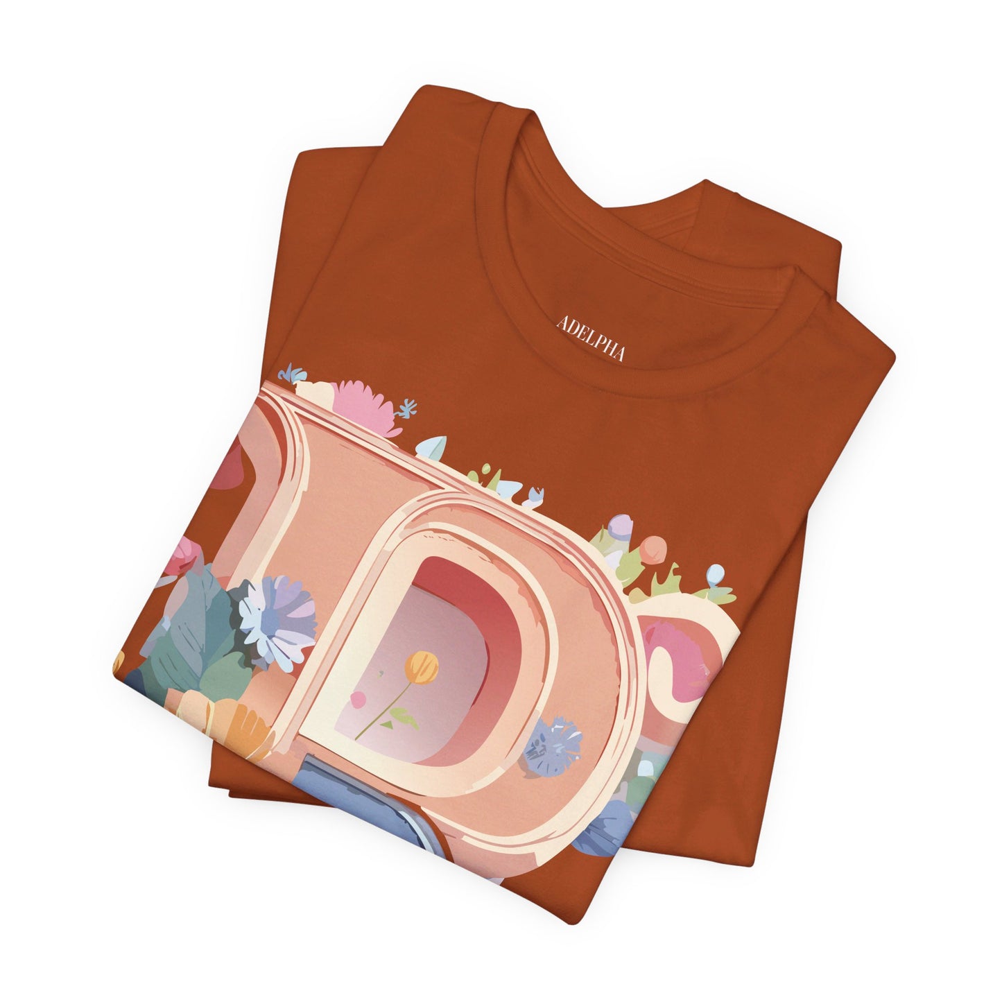 Natural Cotton Tee Shirt - Letters Collection - R Printify