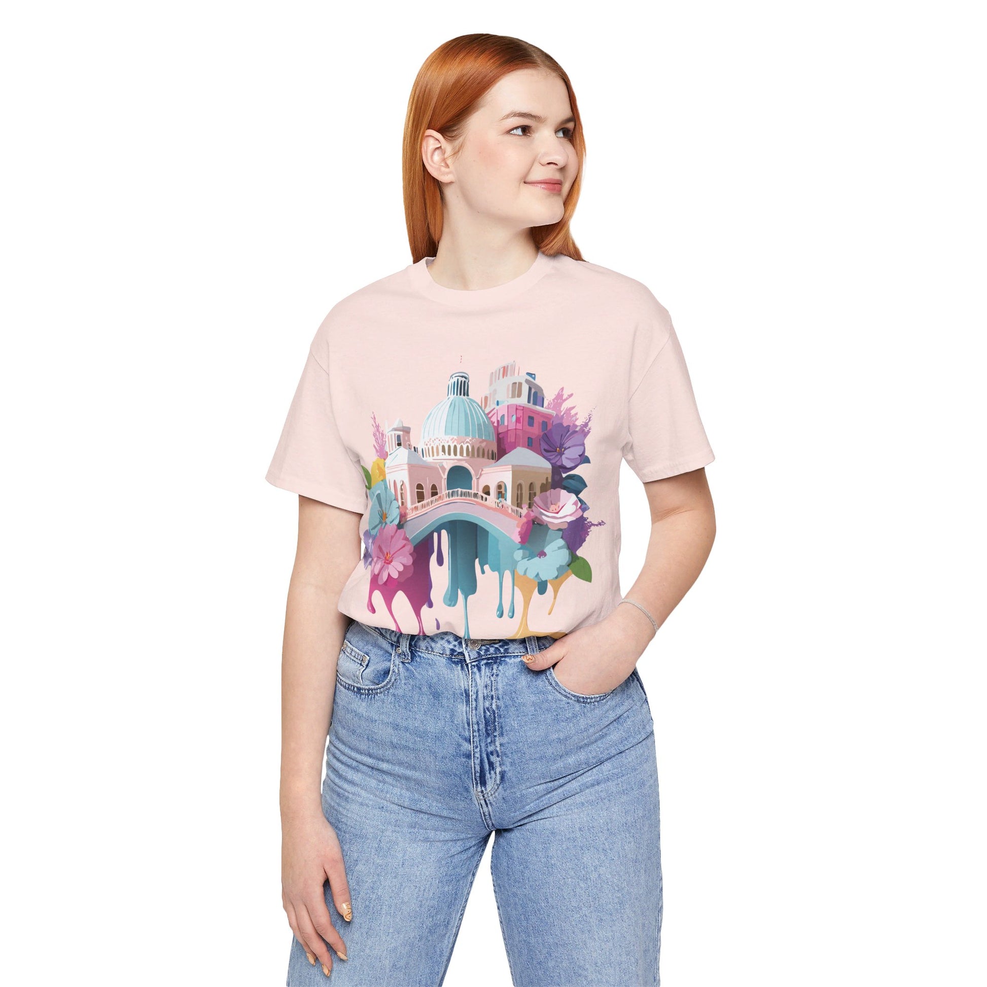 Natural Cotton Tee Shirt - Beautiful Places Collection - Venice Printify