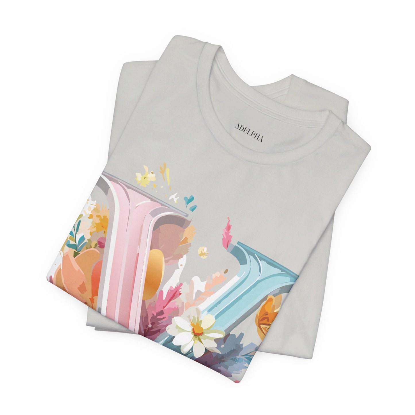 Natural Cotton Tee Shirt - Letters Collection - V Printify