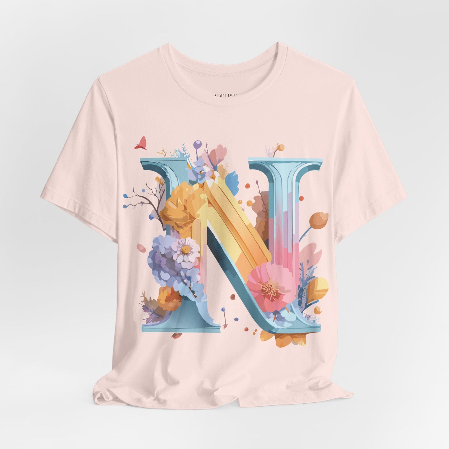 Natural Cotton Tee Shirt - Letters Collection - N Printify