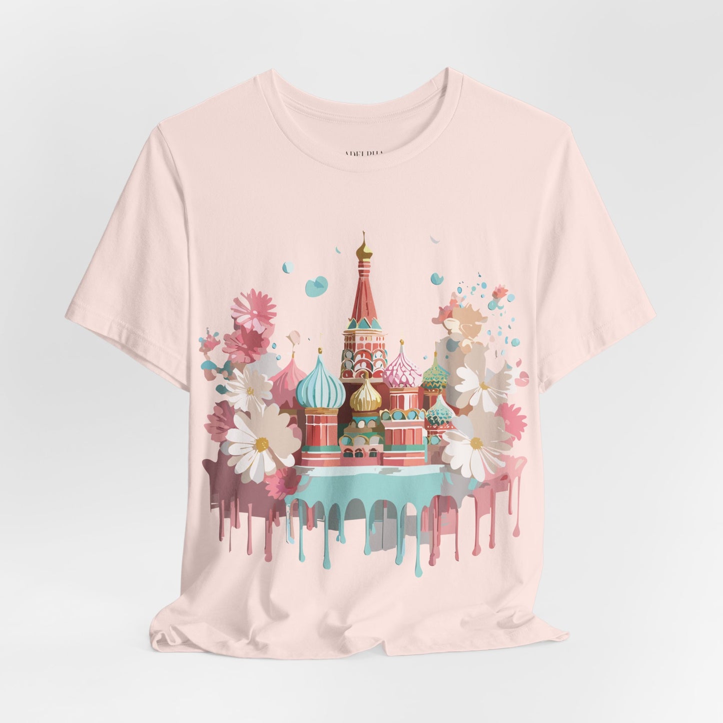 Natural Cotton Tee Shirt - Beautiful Places Collection - Moscow Printify