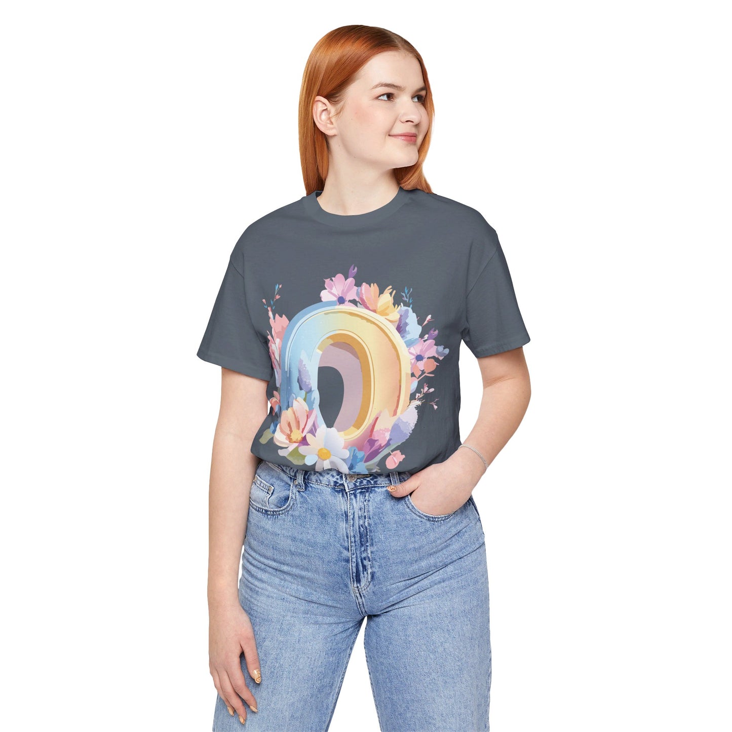 Natural Cotton Tee Shirt - Letters Collection - O Printify