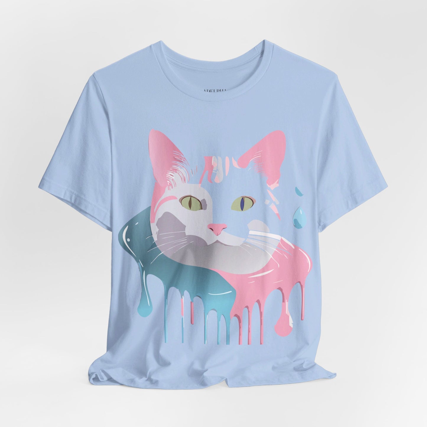 Natural Cotton Tee Shirt with Cat Printify