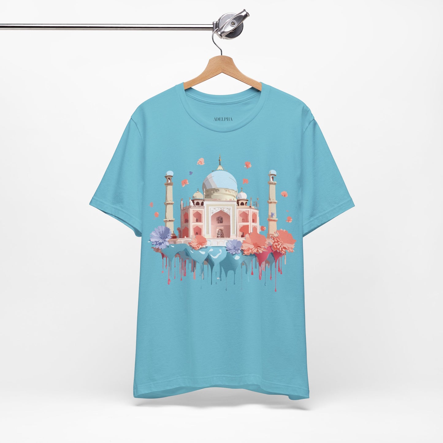 Natural Cotton Tee Shirt - Taj Mahal, India Printify