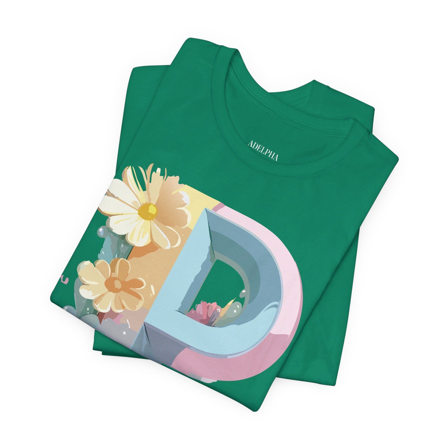 Natural Cotton Tee Shirt - Letters Collection - P Printify