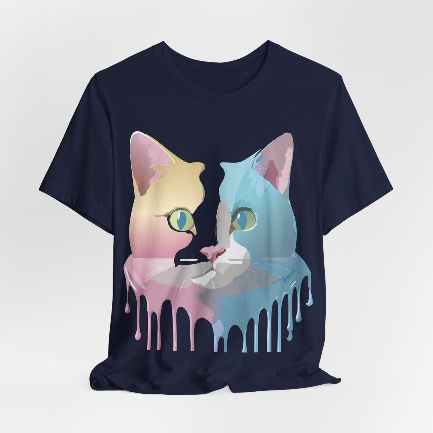 Natural Cotton Tee Shirt with Cat Printify