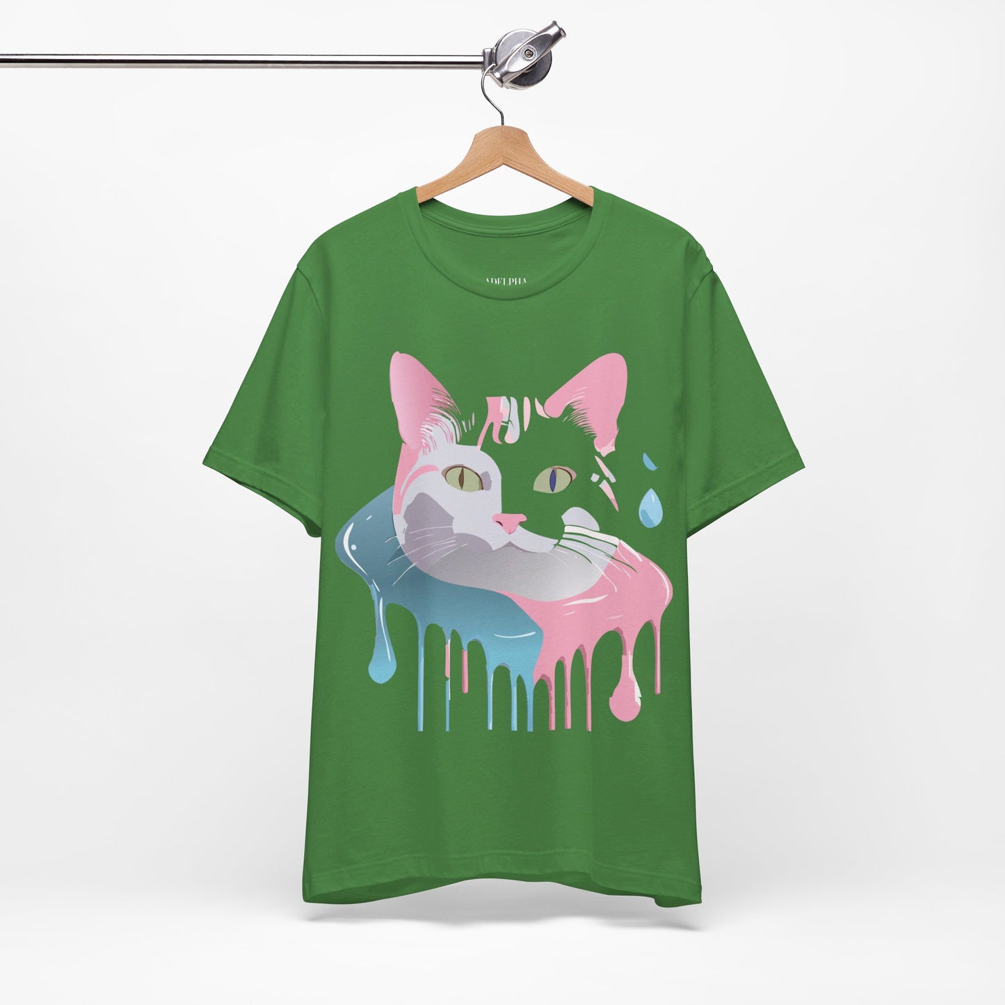 Natural Cotton Tee Shirt with Cat Printify