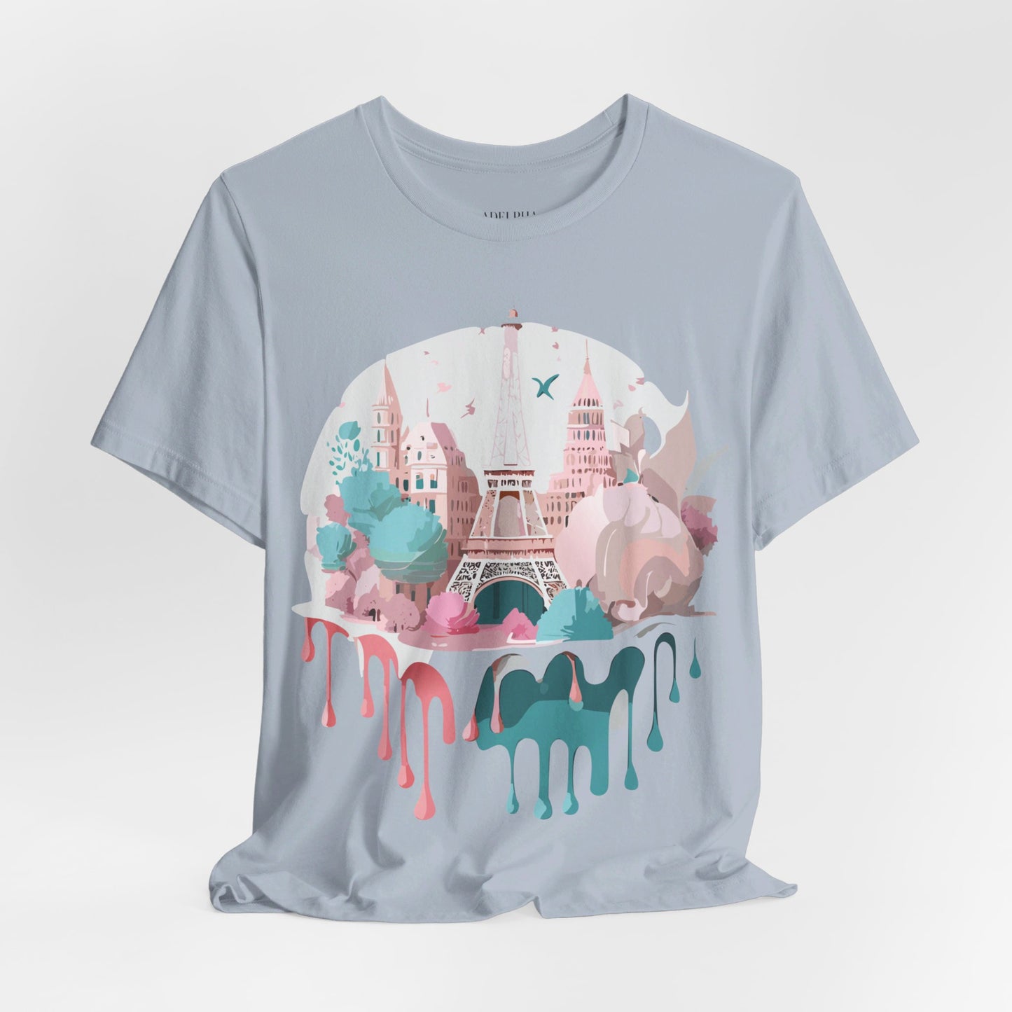 Natural Cotton Tee Shirt - Beautiful Places Collection - Paris Printify