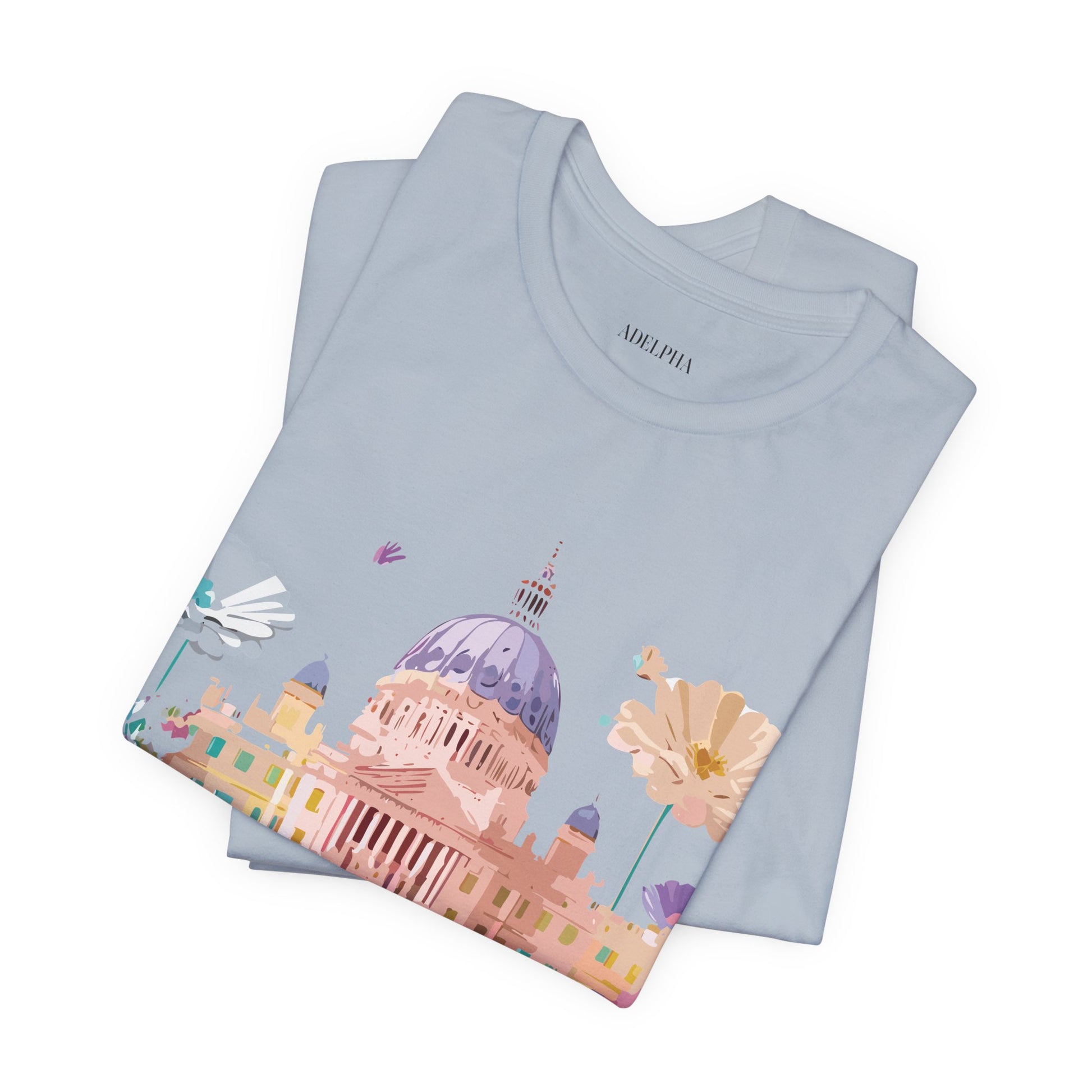 Natural Cotton Tee Shirt - Beautiful Places Collection - Madrid Printify