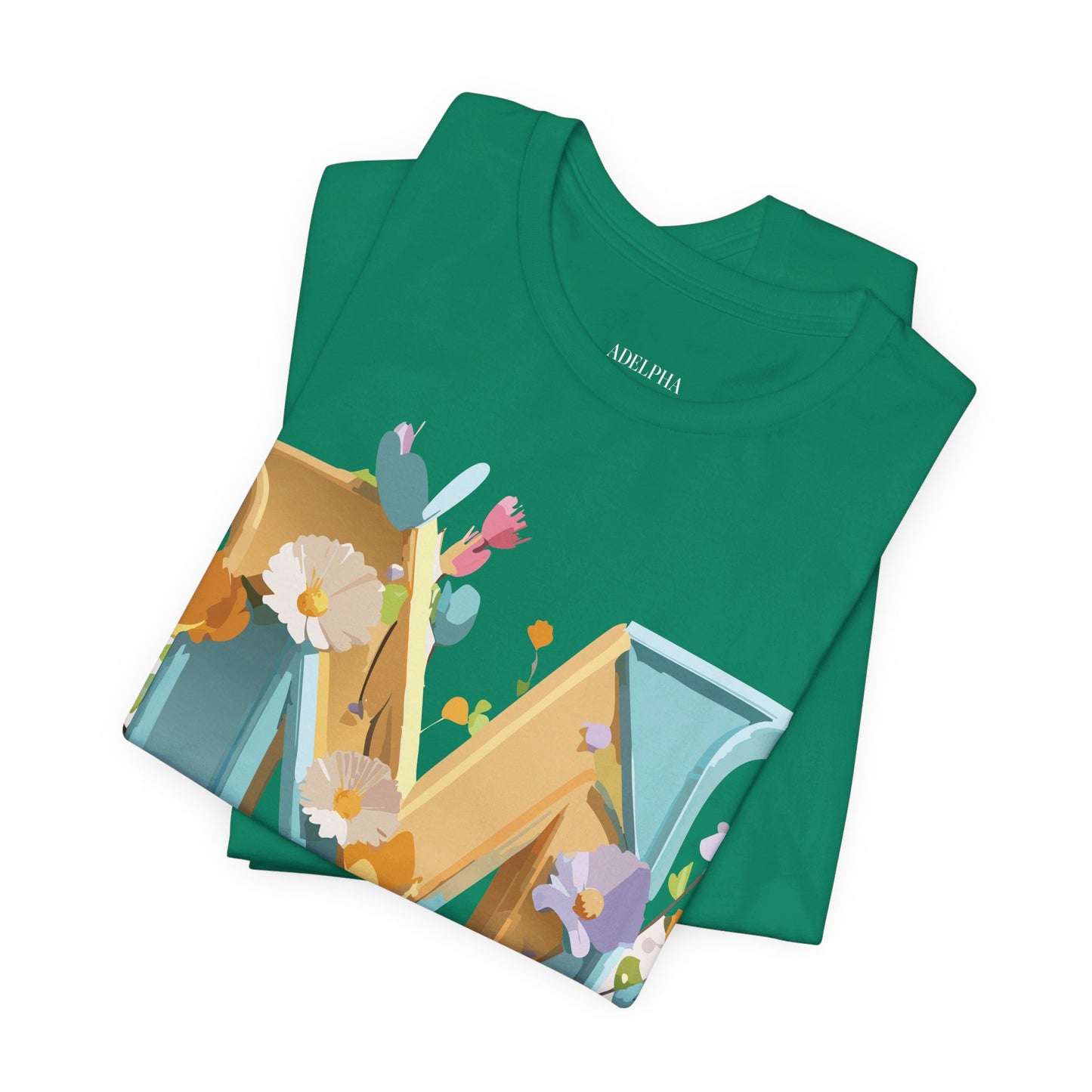 Natural Cotton Tee Shirt - Letters Collection - M Printify