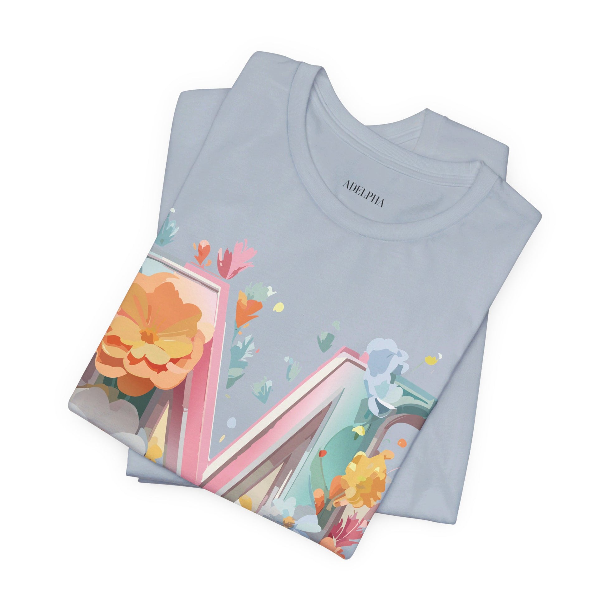 Natural Cotton Tee Shirt - Letters Collection - M Printify