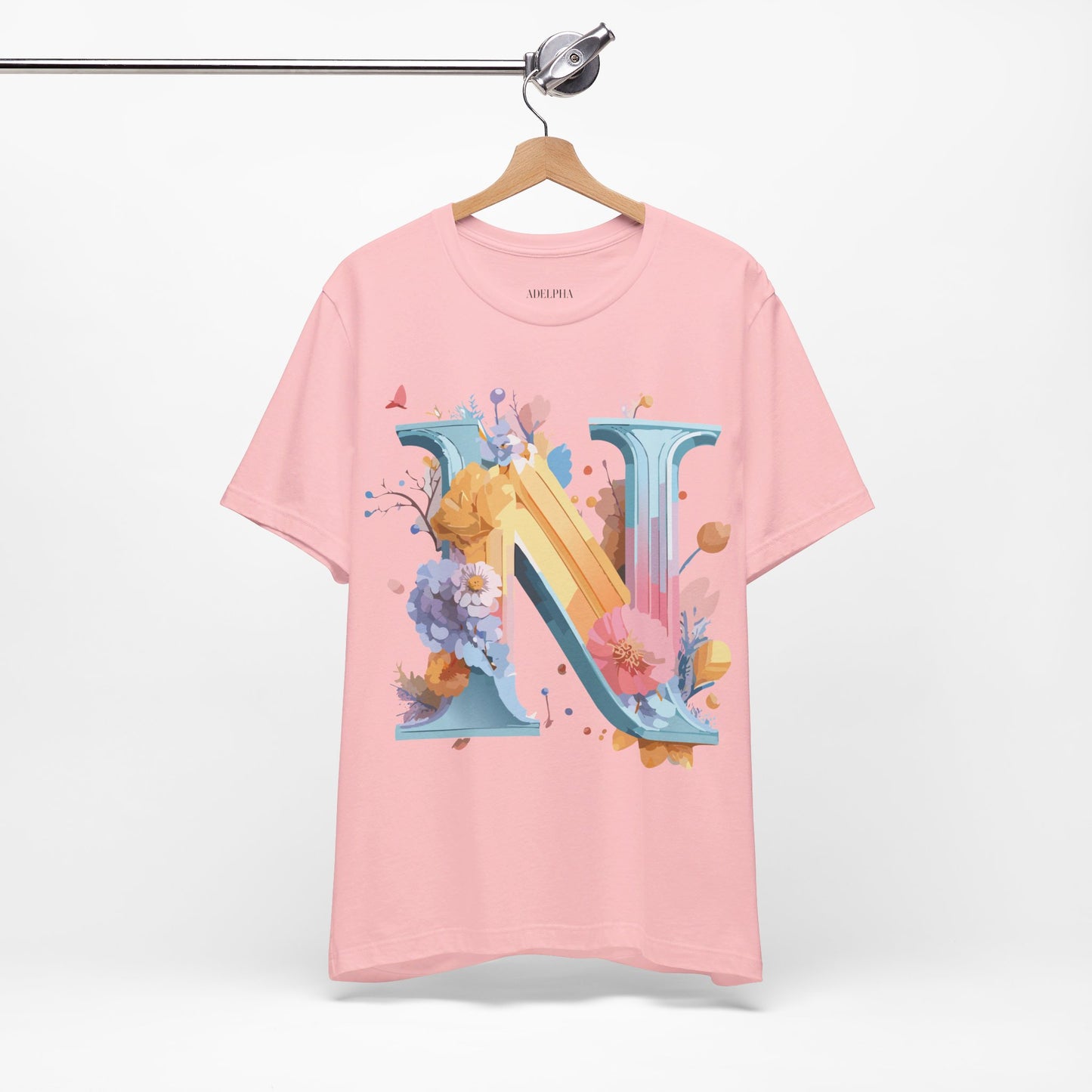 Natural Cotton Tee Shirt - Letters Collection - N Printify