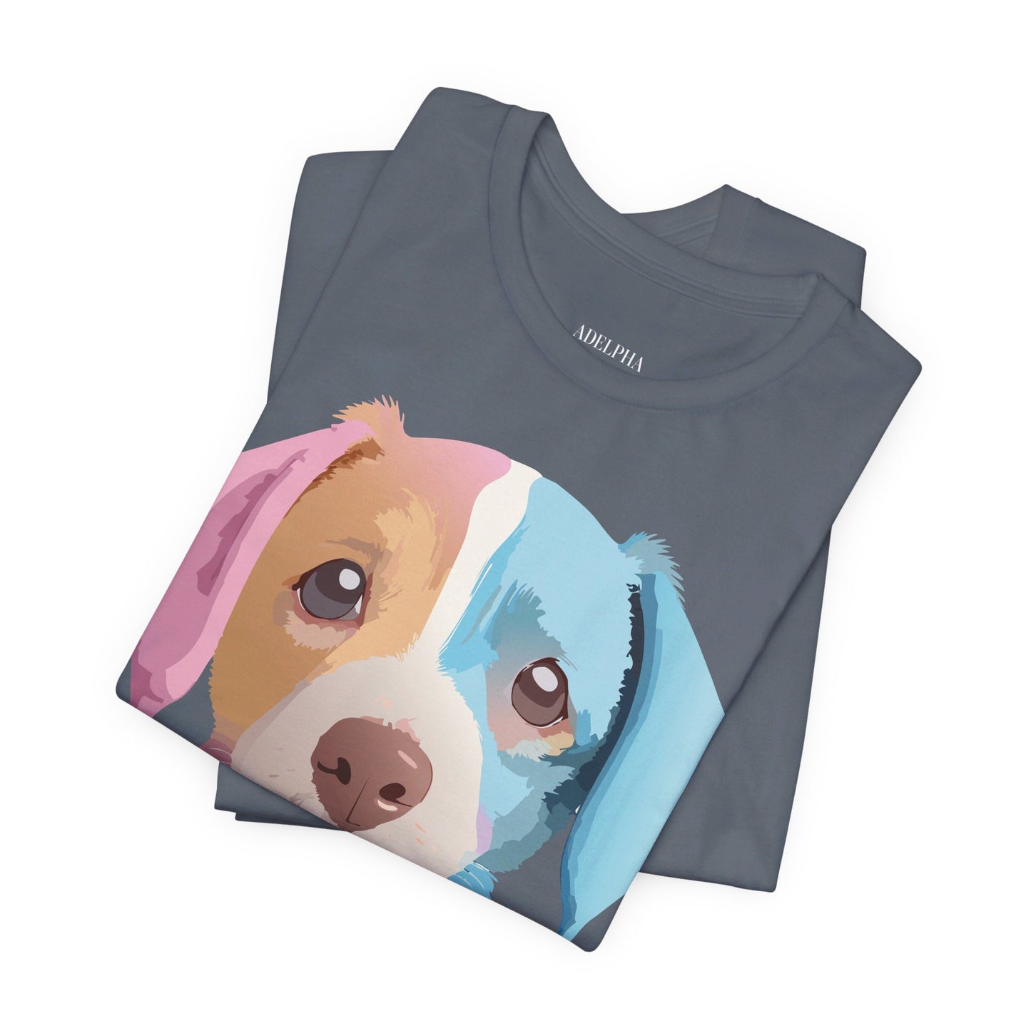 Natural Cotton Tee Shirt with Dog Printify