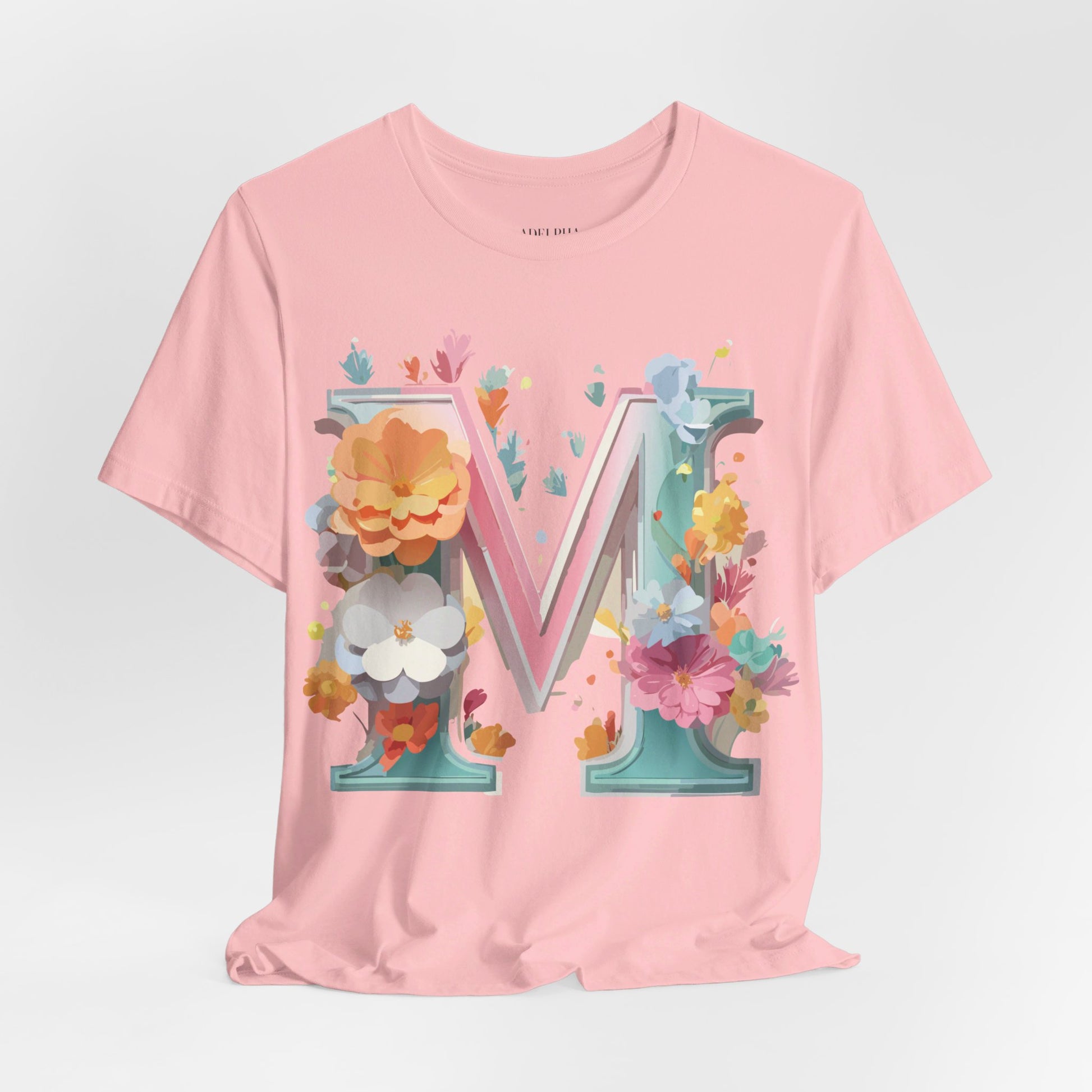 Natural Cotton Tee Shirt - Letters Collection - M Printify