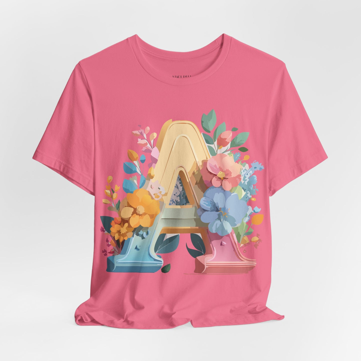 Natural Cotton Tee Shirt - Letters Collection - A Printify
