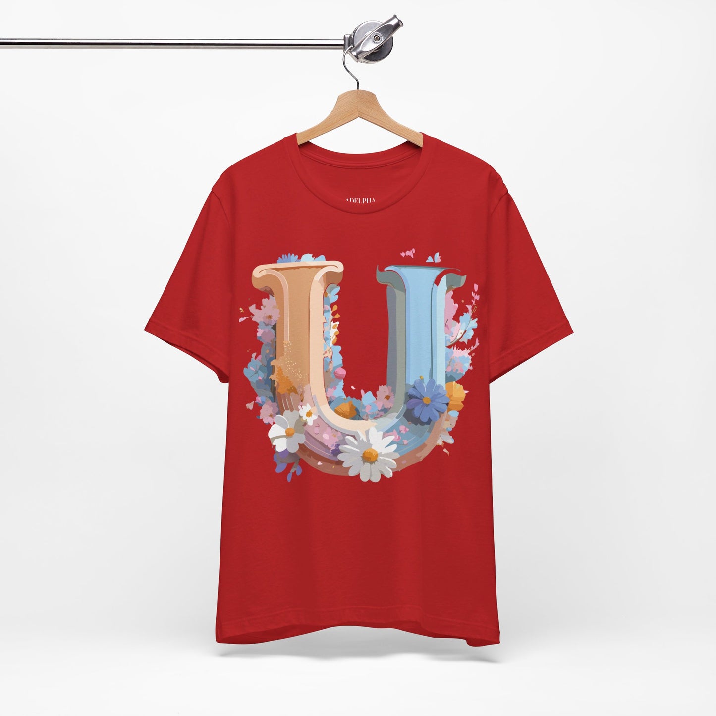 Natural Cotton Tee Shirt - Letters Collection - U Printify