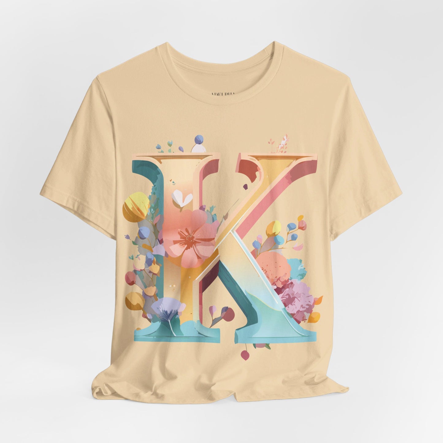 Natural Cotton Tee Shirt - Letters Collection - K Printify