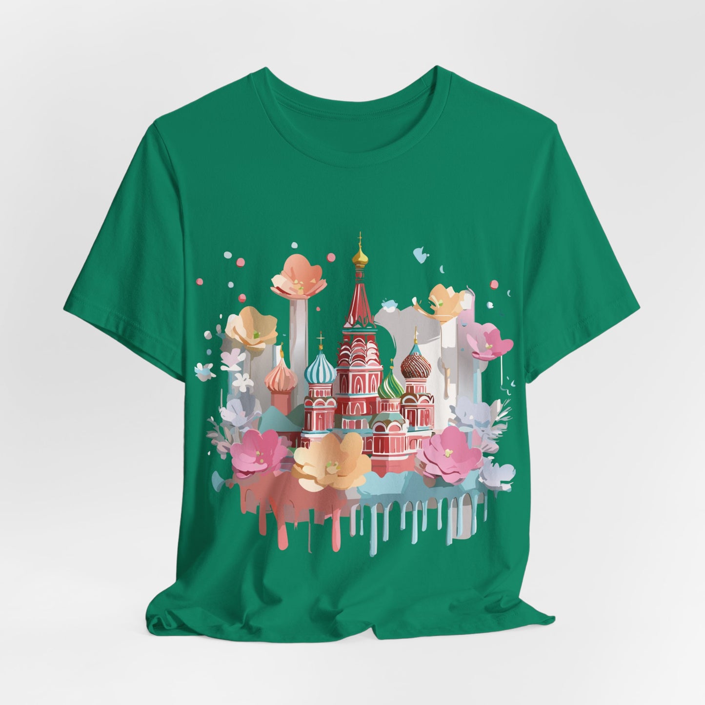 Natural Cotton Tee Shirt - Beautiful Places Collection - Moscow Printify