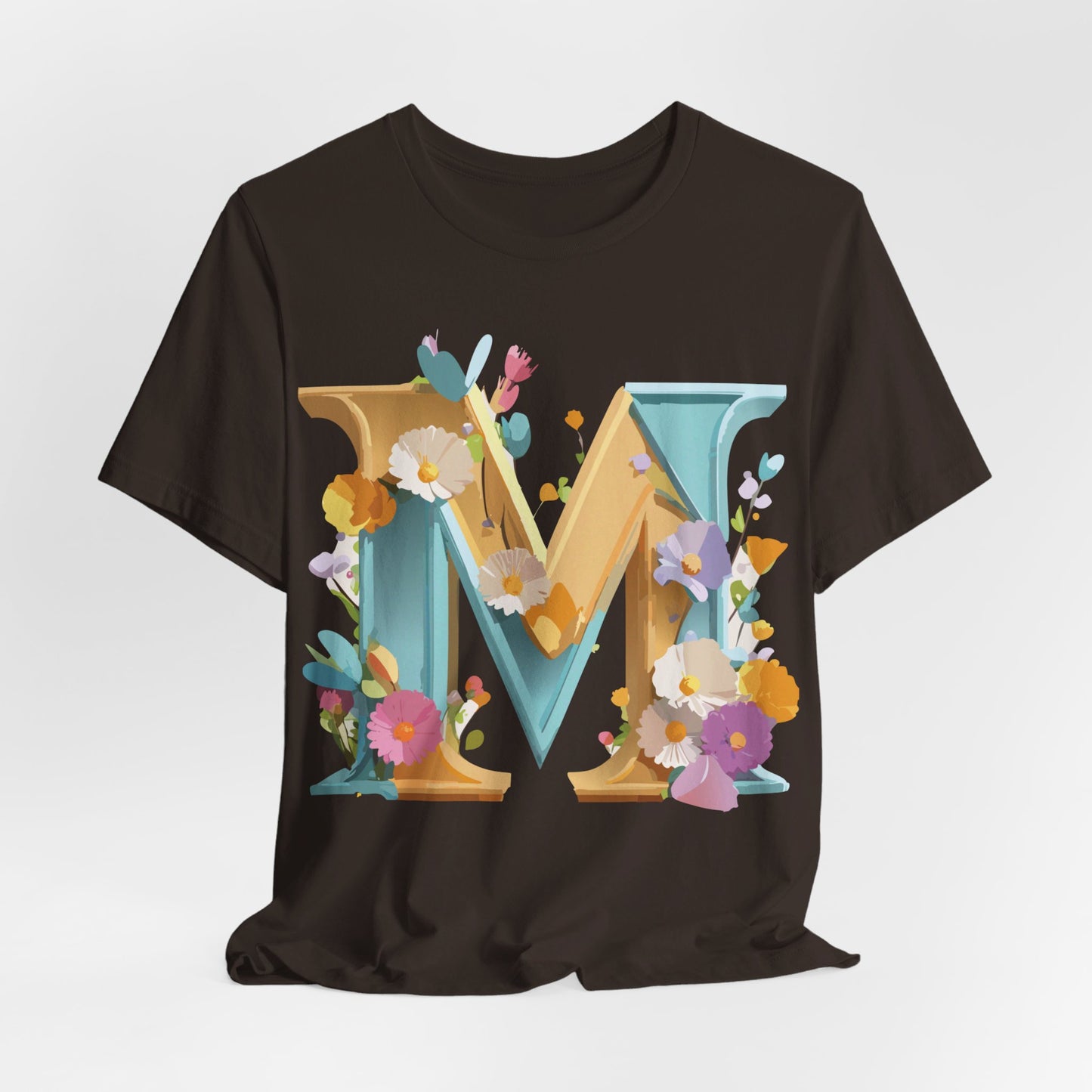 Natural Cotton Tee Shirt - Letters Collection - M Printify