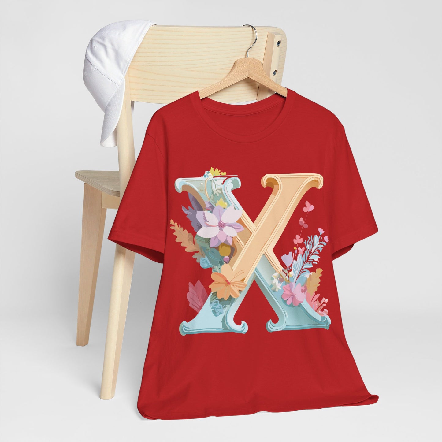 Natural Cotton Tee Shirt - Letters Collection - X Printify