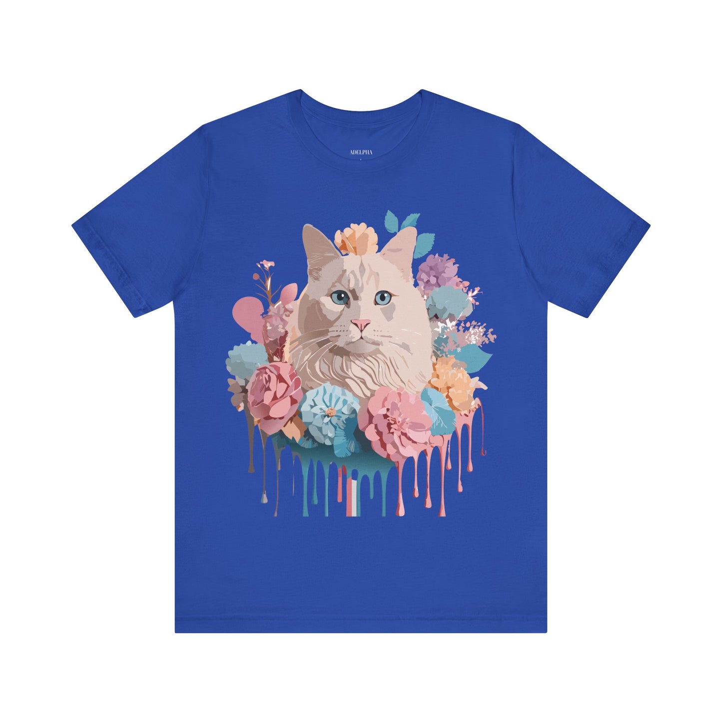 Natural Cotton Tee Shirt with Cat Printify