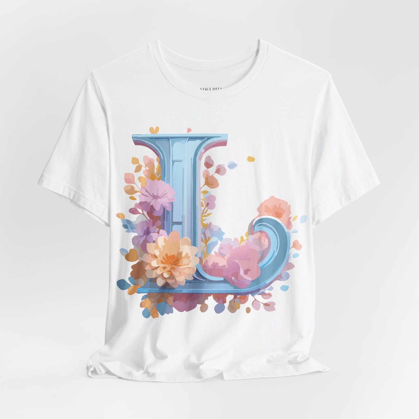 Natural Cotton Tee Shirt - Letters Collection - L Printify