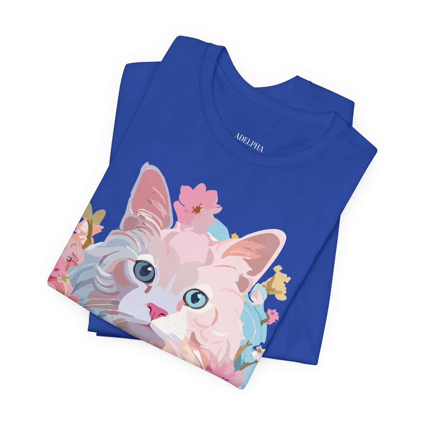 Natural Cotton Tee Shirt with Cat Printify