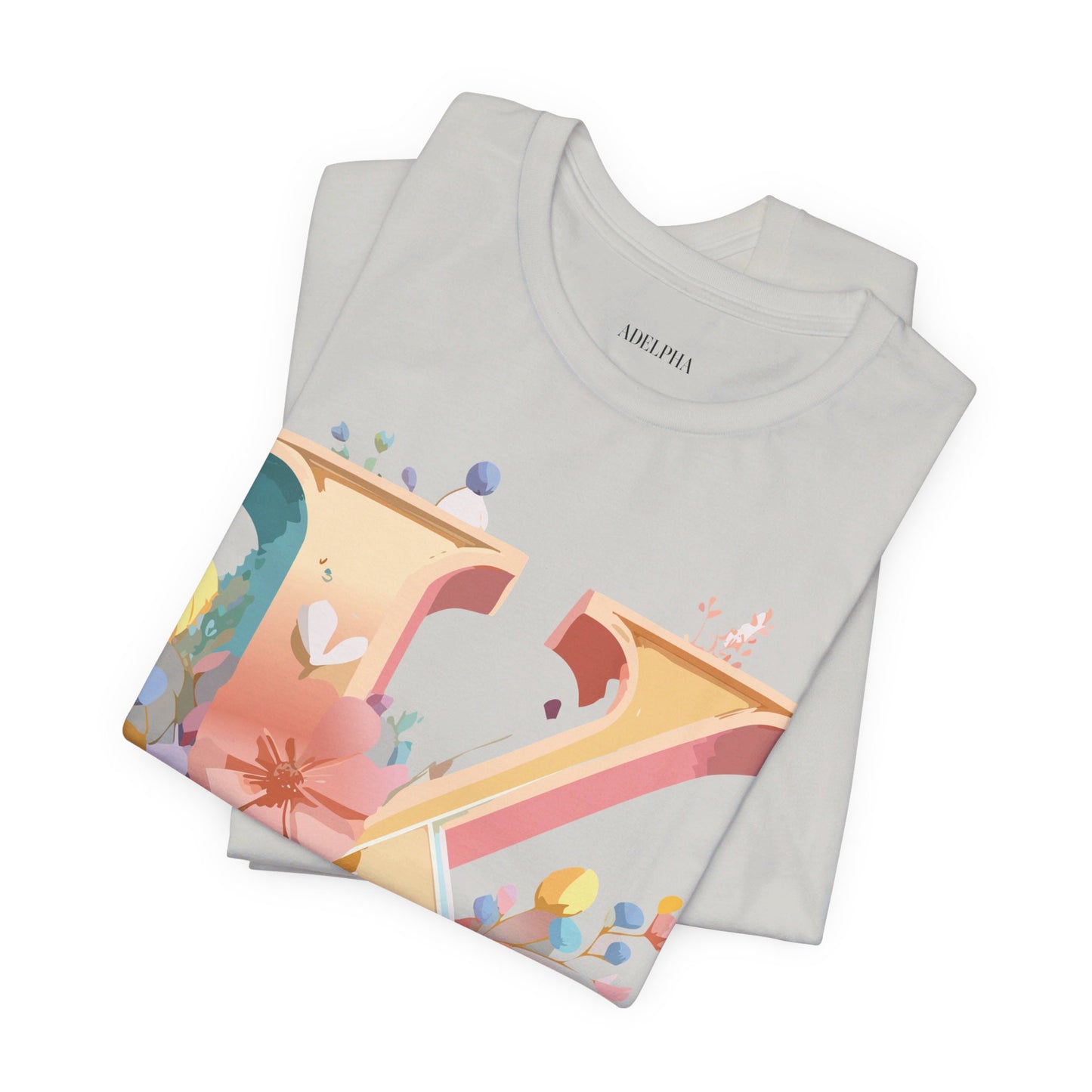 Natural Cotton Tee Shirt - Letters Collection - K Printify
