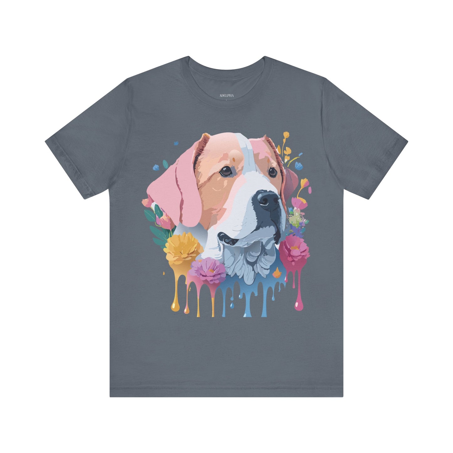 Natural Cotton Tee Shirt with Dog Printify