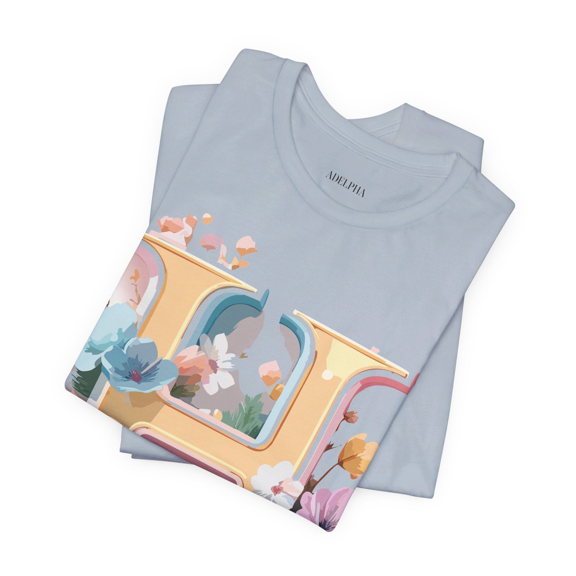 Natural Cotton Tee Shirt - Letters Collection - H Printify