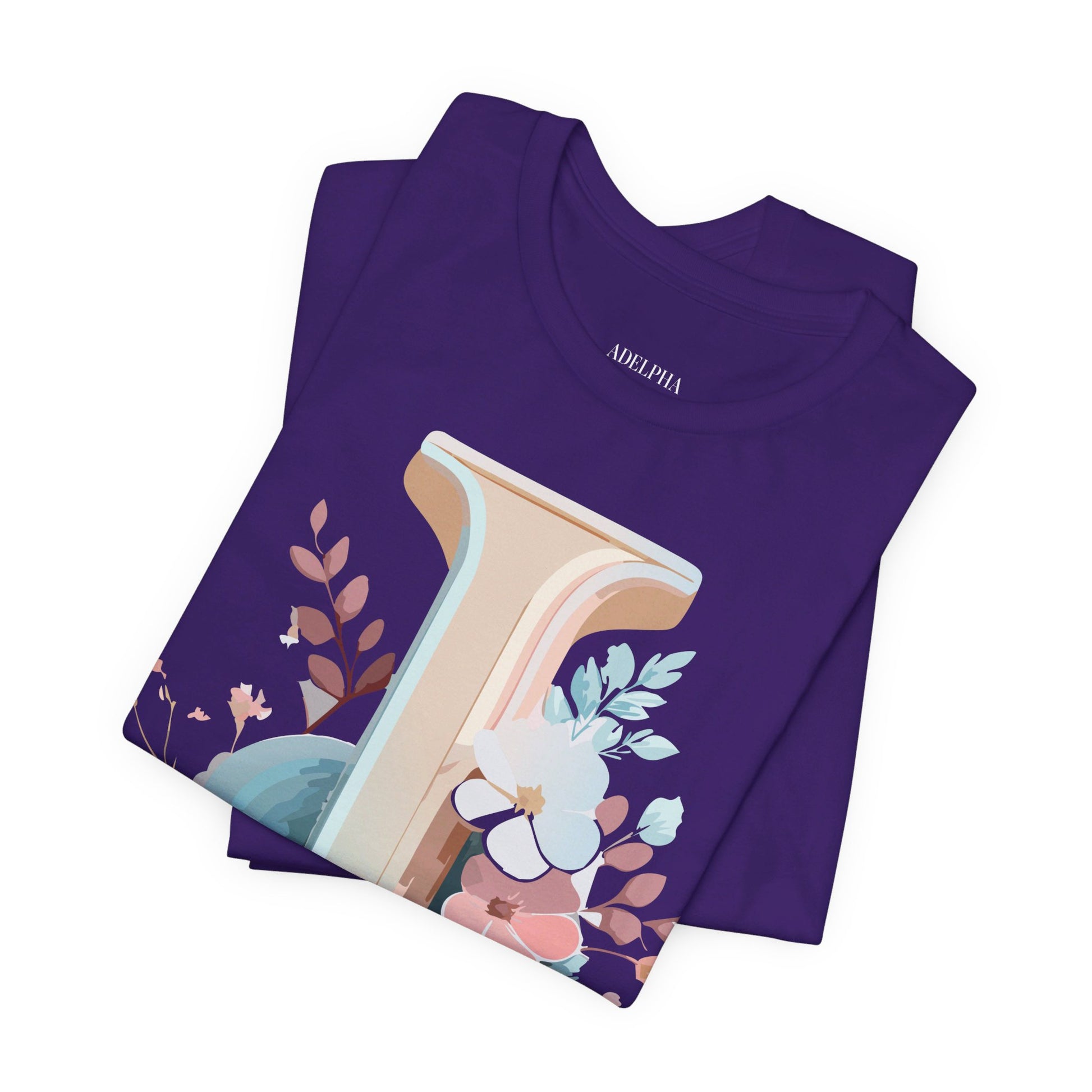 Natural Cotton Tee Shirt - Letters Collection - J Printify